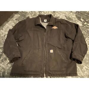 CARHARTT 104293 DKB | Sherpa Lined Duck Canvas Jacket | Men’s sz XXL